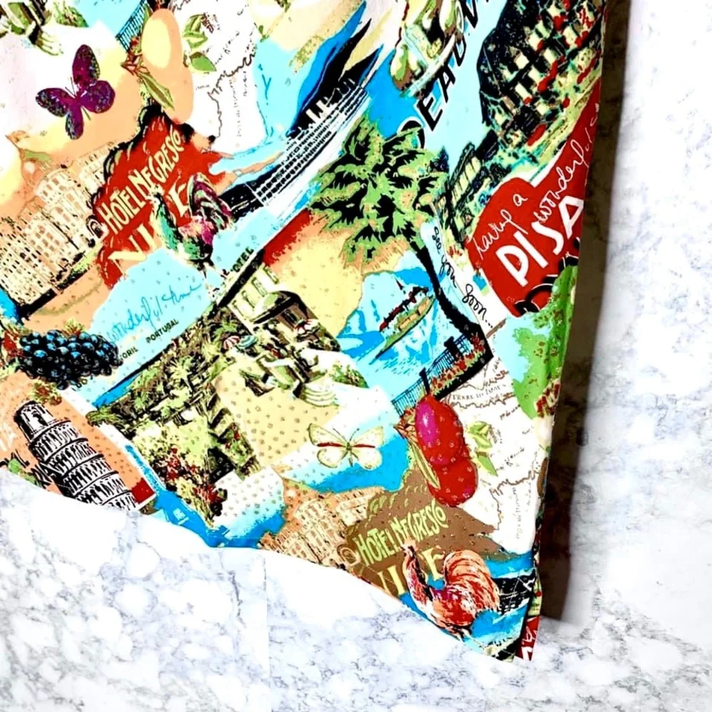 Sharon Young Vintage Colorful Scenic Print Pencil Skirt Women’s 6 - Picture 3 of 6